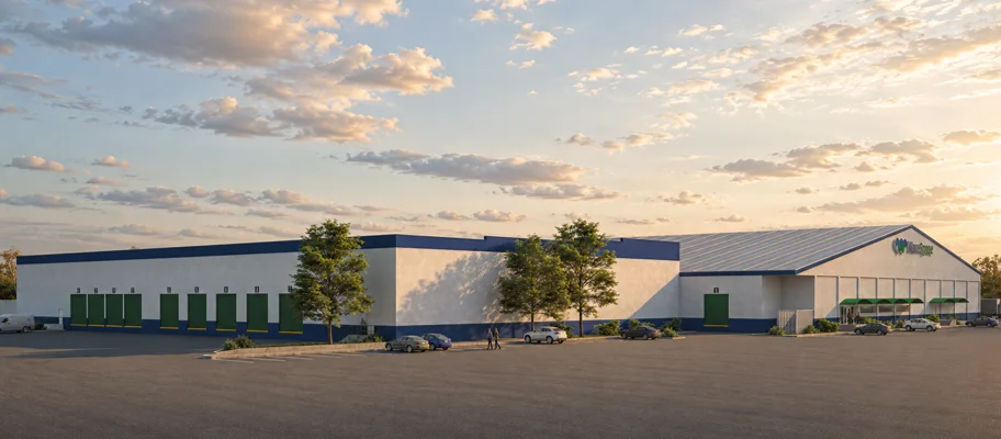 Architectural rendering of WareSpace South Austin at 210 East St. Elmo Road
