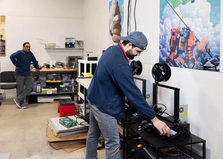 WareSpace tenant RoboChef working with production equipment inside its unit